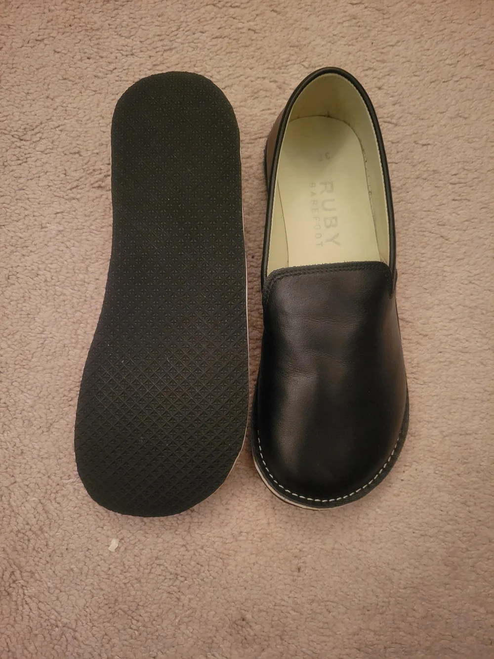 Ruby Barefoot Slip-on Shoes Size 38 - Black Leather
